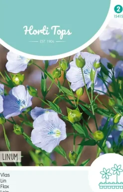 Horti tops zaden linum, vlas blauw
