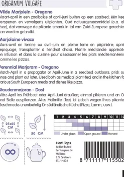 Horti tops zaden marjolein - oregano (rosebloeiend)
