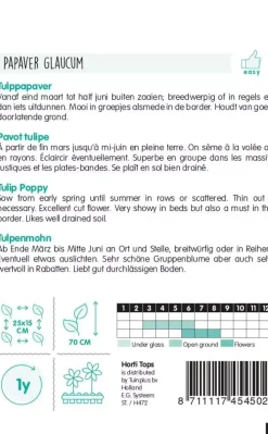Horti tops zaden papaver, tulppapaver