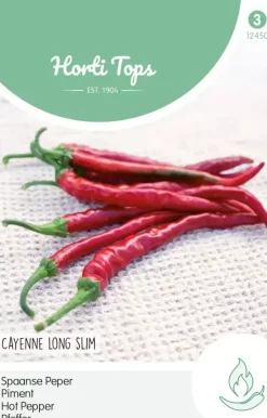 Horti tops zaden peper cayenne long slim, spaanse lange rode