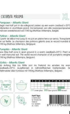 Horti tops zaden pompoenen atlantic giant