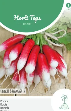 Horti tops zaden radijs halflang rode groot wit