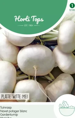 Horti tops zaden rapen platte witte mei