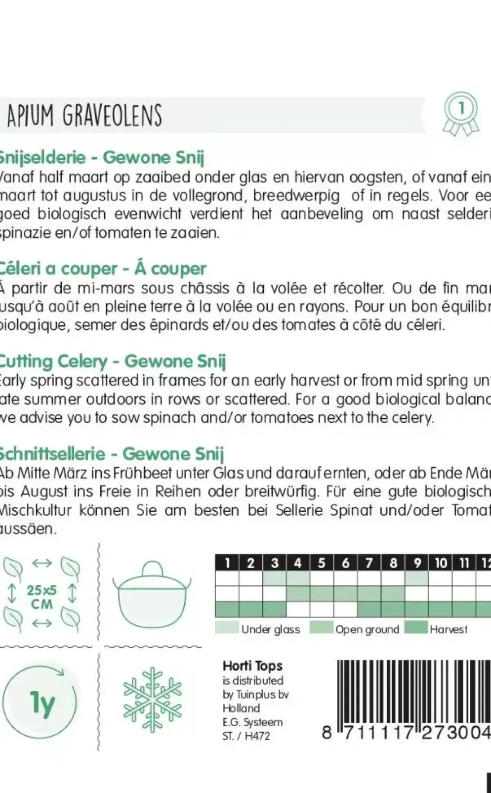 Horti tops zaden snijselderie gewone snij
