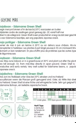Horti tops zaden Sojabonen Edamame Green Shell 10 gram