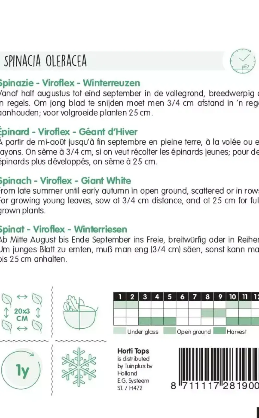 Horti tops zaden spinazie winterreuzen