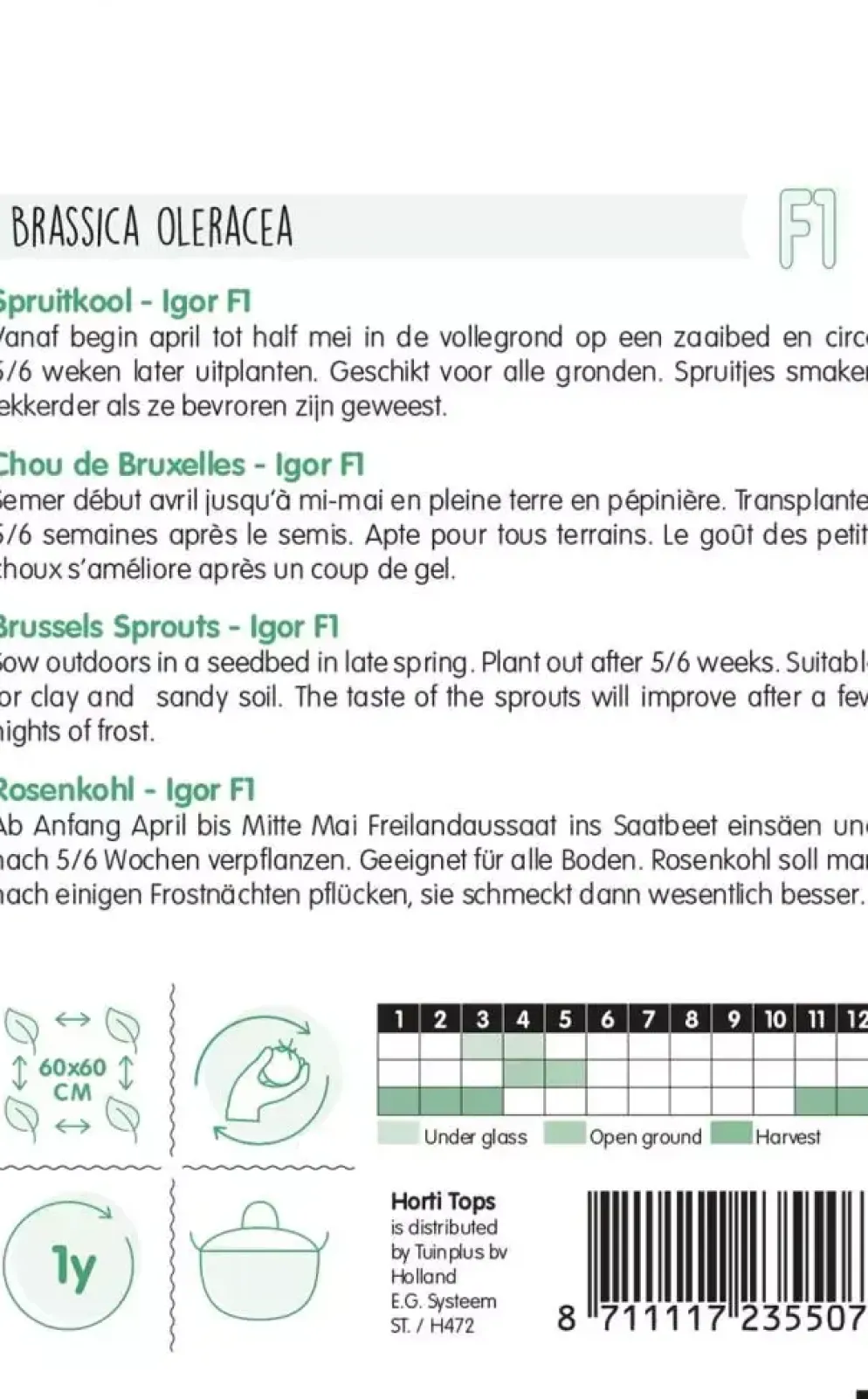Horti tops zaden spruitkool topline