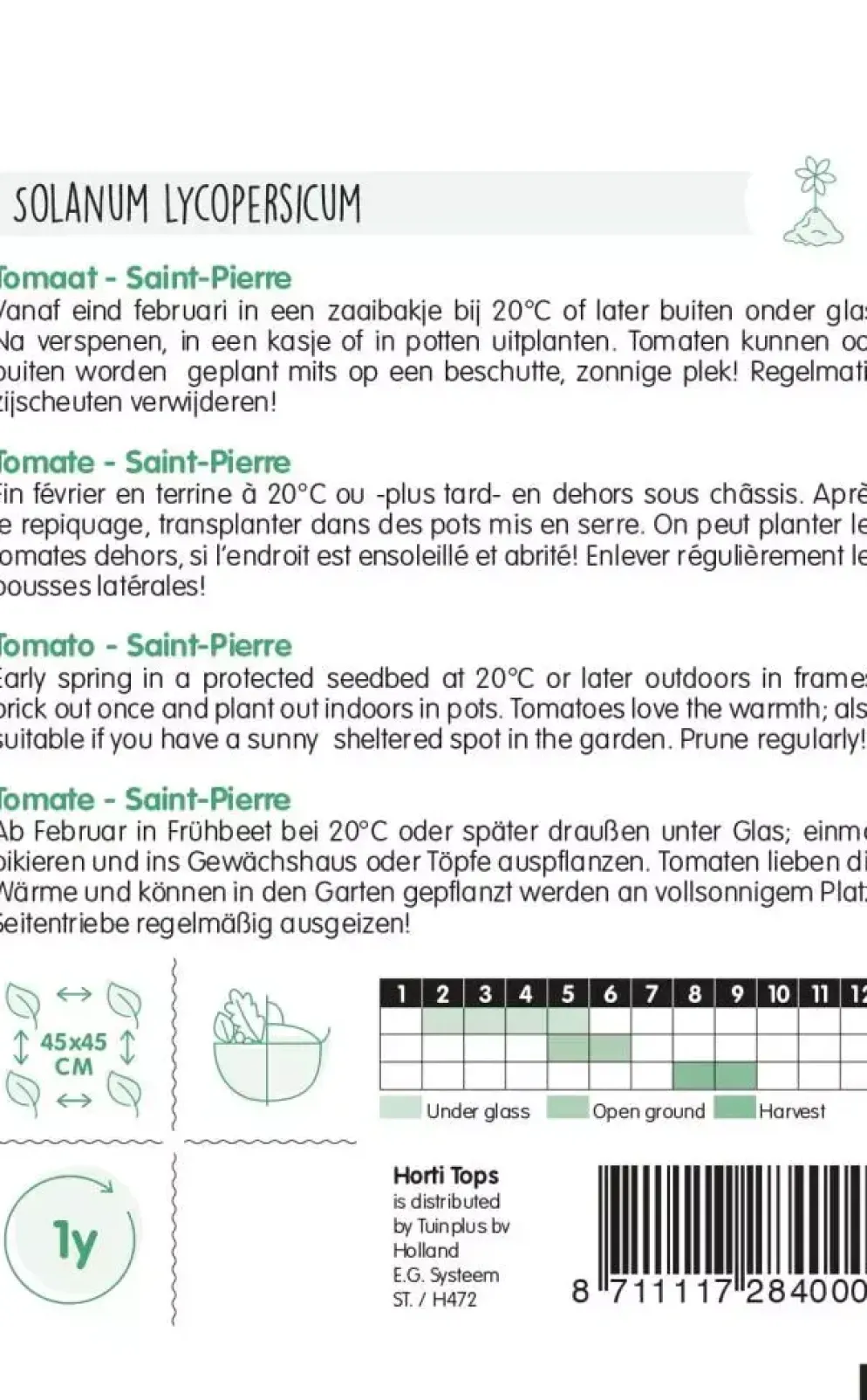 Horti tops zaden tomaten st. pierre grote vollegrondse