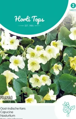 Horti tops zaden Tropaeolum, Oost-Indische kers Milkmaid