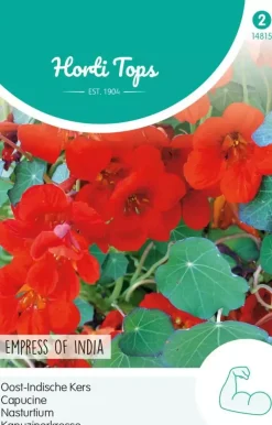 Horti tops zaden tropaeolum, oost-indische kers empress of india