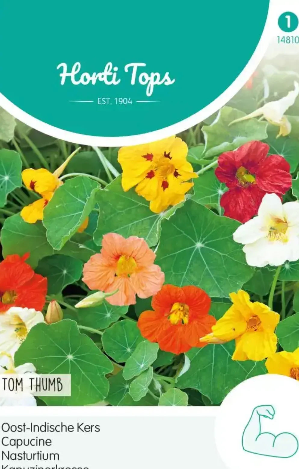 Horti tops zaden tropaeolum, oost-indische kers tom thumb