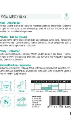 Horti tops zaden viola, viool alpenmeer