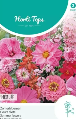 Horti tops zaden zomerbloemen rose/rode tinten