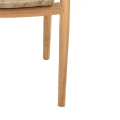 House of Mavi dining tuinstoel jala met gevlochten fiber zitting teak
