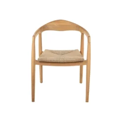 House of Mavi dining tuinstoel jala met gevlochten fiber zitting teak