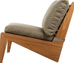 House of Mavi loungestoel Tayu van massief teak, dikke kussens
