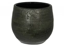 HS Potterie Tokio bloempot keramiek 28x26cm groen