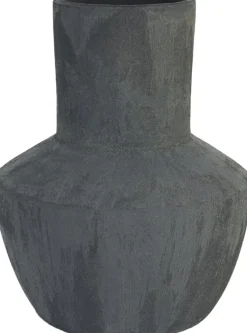 HS Potterie vaas keramiek avion 29x40cm antraciet