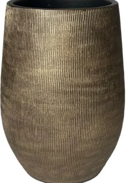 HS Potterie vaas keramiek miami 29x50cm goud