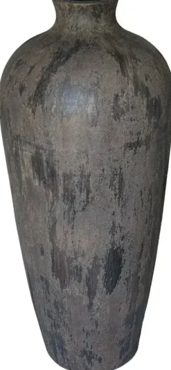 HS Potterie Vaas keramiek 34x80cm bruin