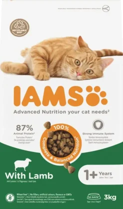 Iams Adult kattenvoer tarwevrij lam 3kg