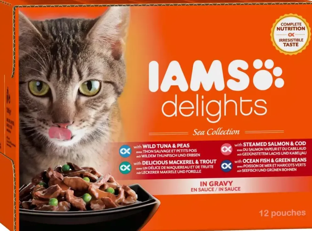 Iams Delights Adult Sea Collection in saus multipack 12 x 85g