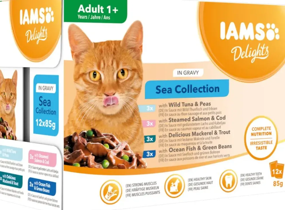 Iams Delights Adult Sea Collection in saus multipack 12 x 85g