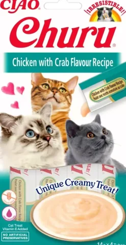 Inaba Churu puree kip & krab 60g