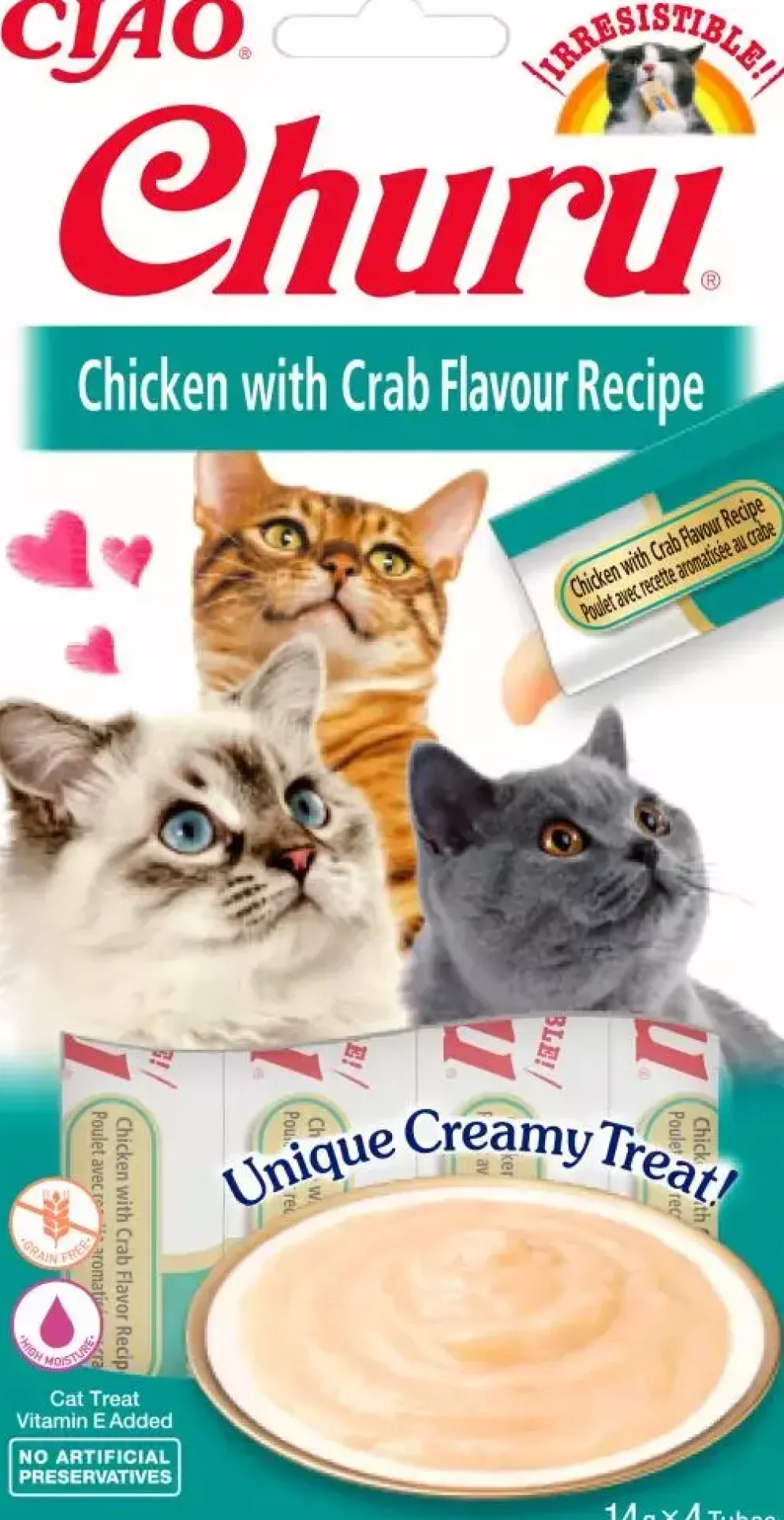 Inaba Churu puree kip & krab 60g