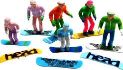 Jägerndorfer figuren staand snowboard - 6 stuks 1:32
