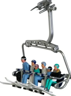 Jägerndorfer figuren zittend ski's - 6 stuks 1:32