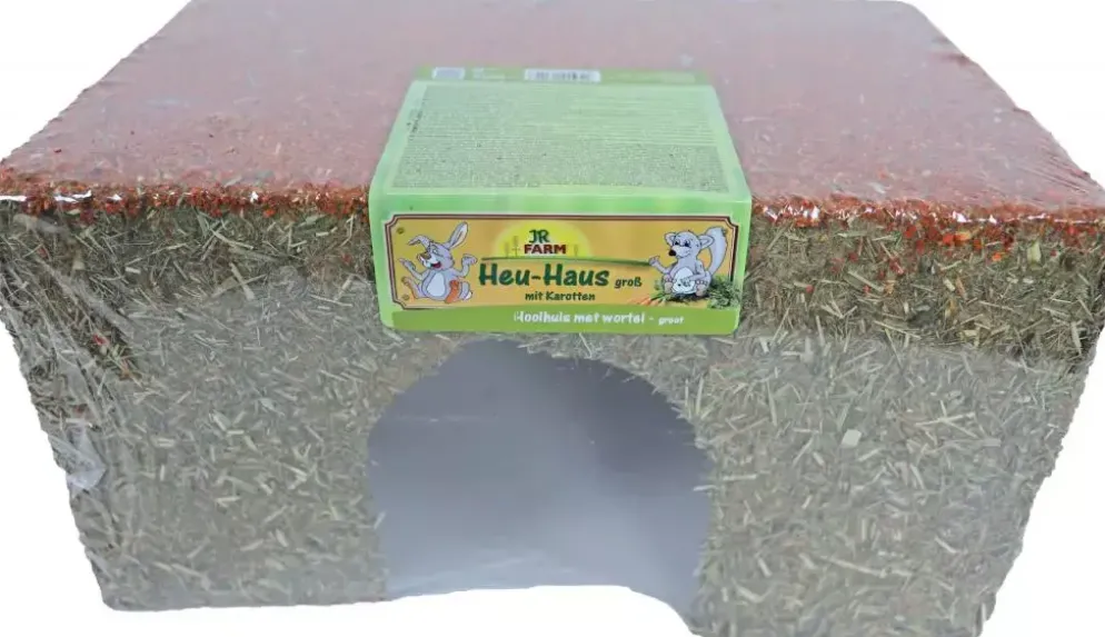 JR Farm knaagdier hooihuis met wortel 650g - L