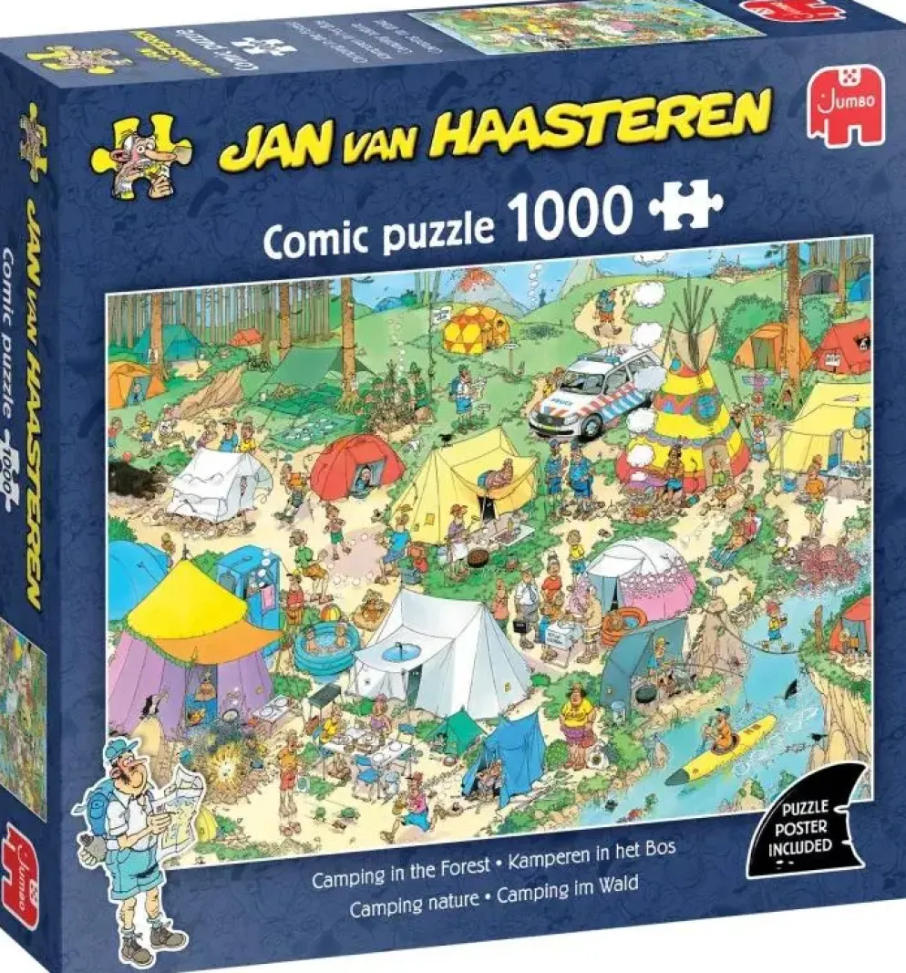 Jumbo puzzel jan van haasteren kamperen in het bos 1000st