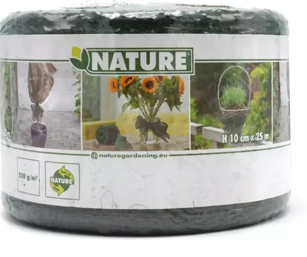 Juteband groen 10cml25m