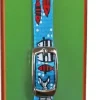 Kattenhalsband nylon cartoon vis, blauw.