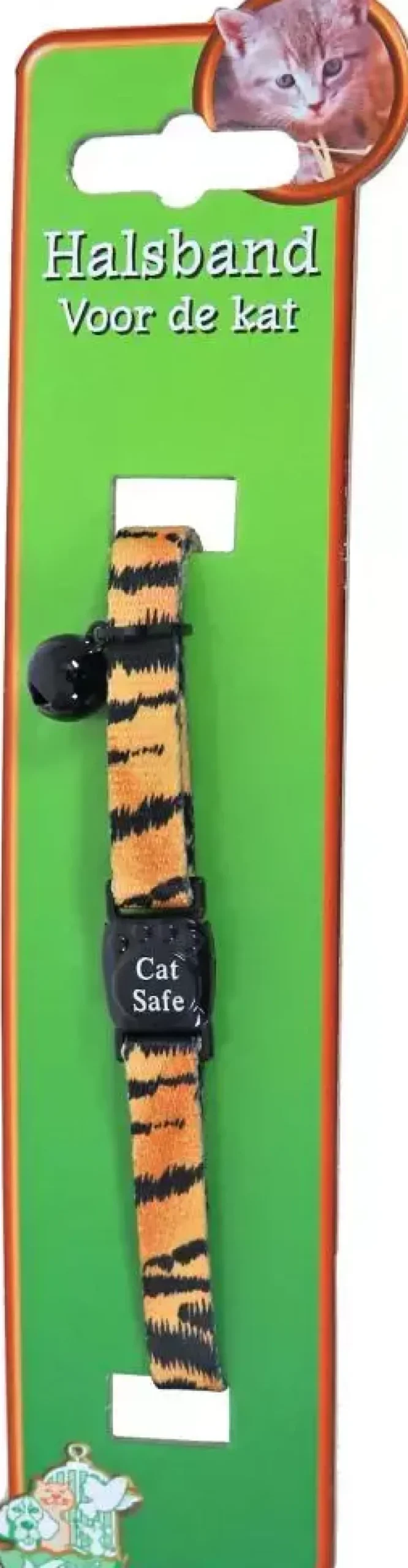 Kattenhalsband nylon, tijger print