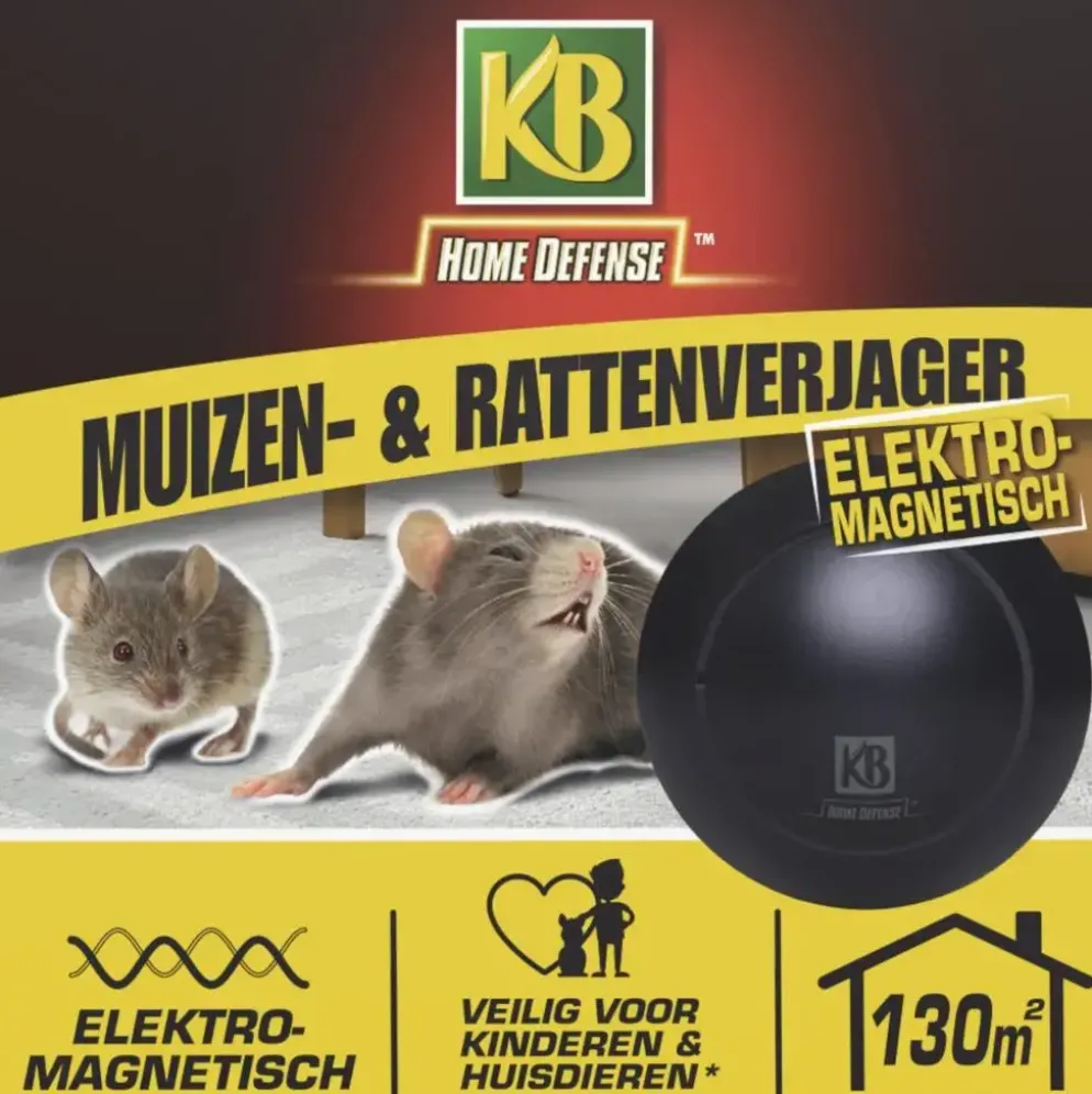 KB Muizenverjager en Rattenverjager Elektromagnetisch 130m²