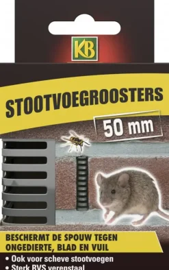 KB Stootvoegrooster RVS 50mm - 10 stuks