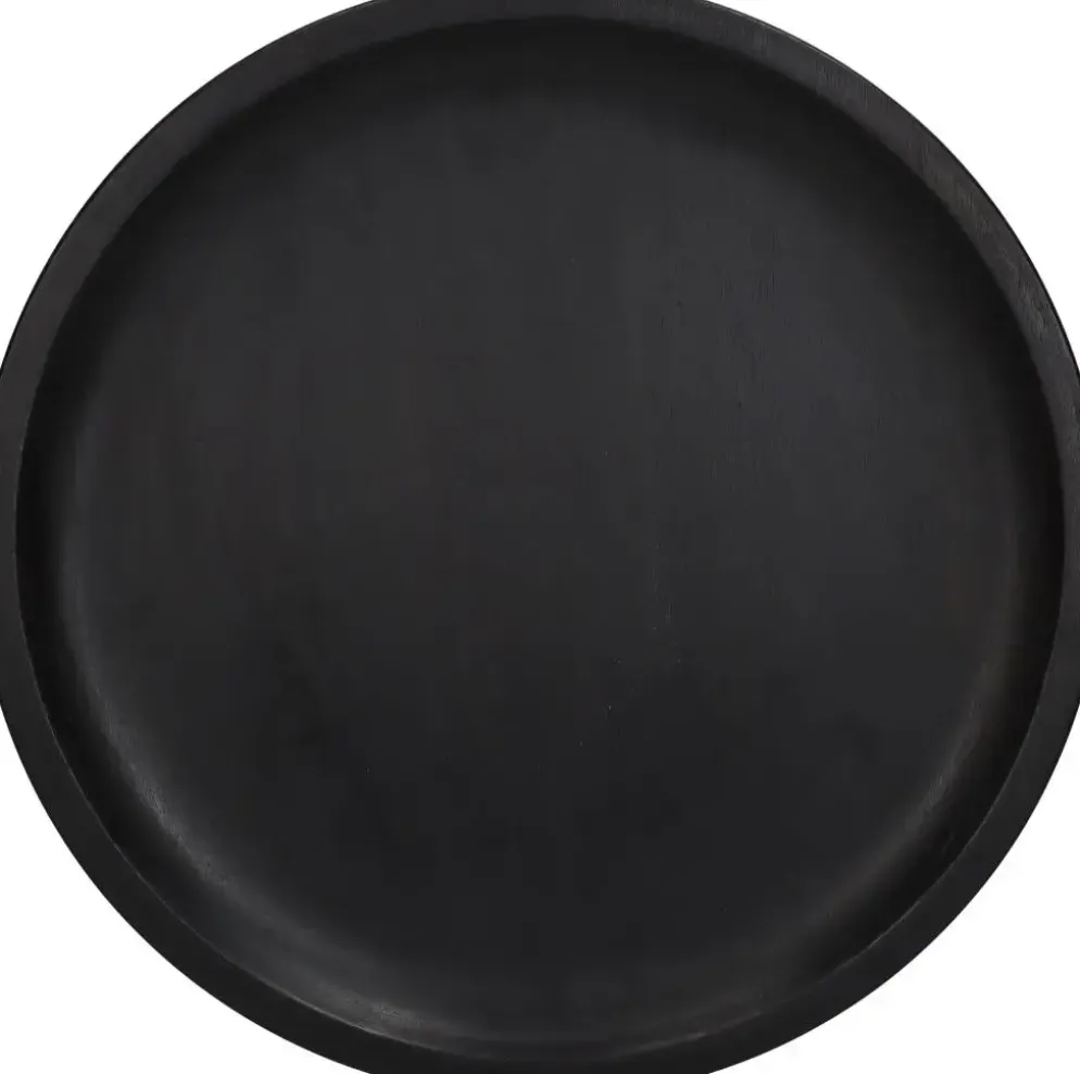 Kersten decoratiebord hout rond 30.5x2.5cm zwart