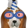 Kersten kandelaar aardewerk hond 7.5x14.5cm multi