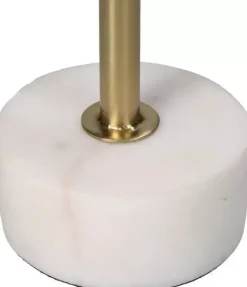 Kersten kandelaar marmer rond 7.5x24.5cm goud
