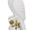 Kersten kandelaar polyresin vogel 14x14x35.5cm goud