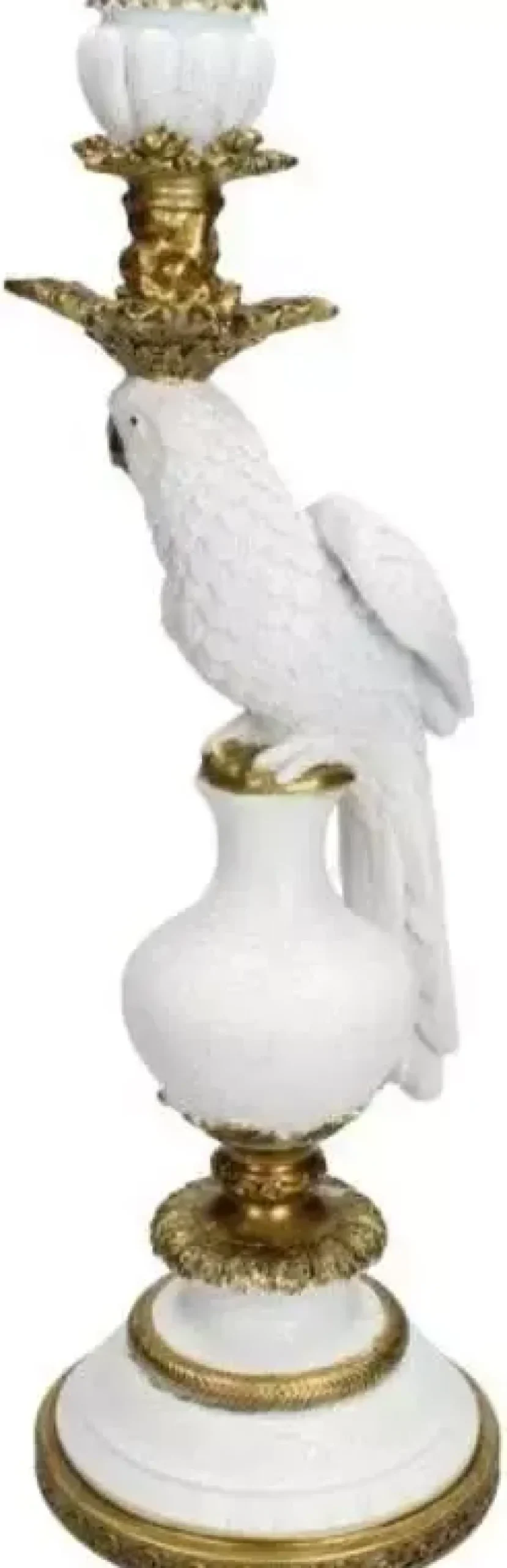 Kersten kandelaar polyresin vogel 15x13x39.5cm goud