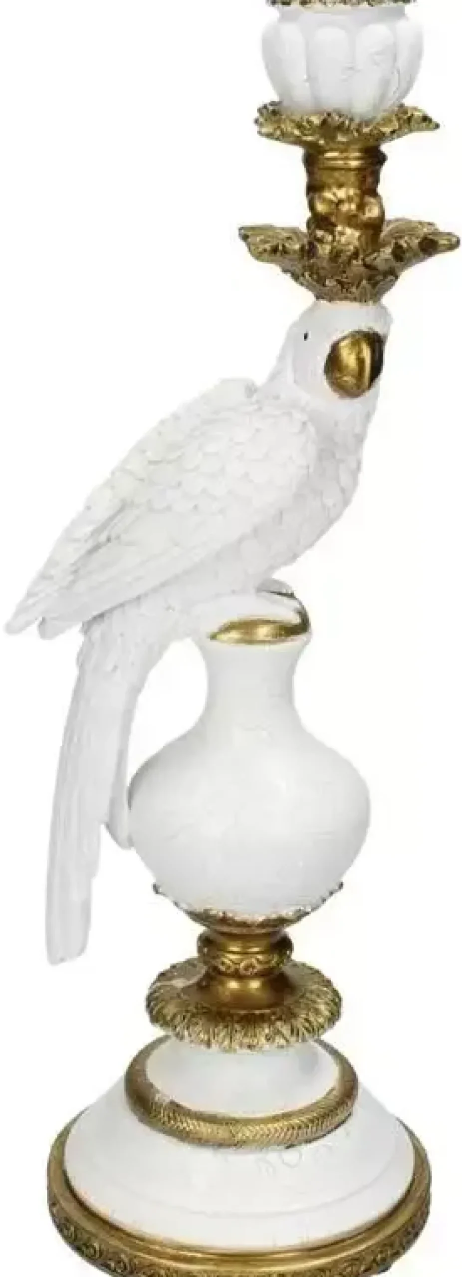Kersten kandelaar polyresin vogel 15x13x39.5cm goud