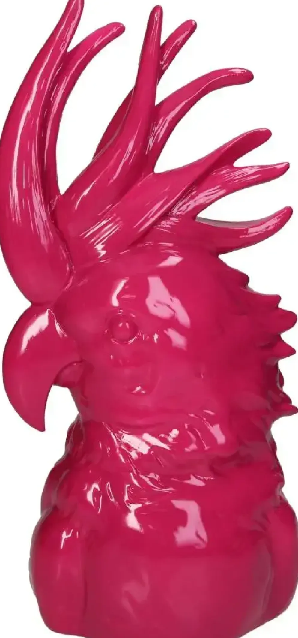 Kersten ornament polyresin kaketoe 17x12.5x33.5cm roze
