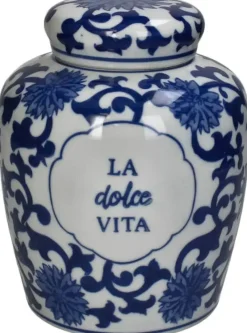 Kersten pot porselein la dolce vita 17.5x21.5cm blauw