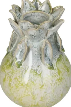 Kersten vaas aardewerk deco 11.5x15cm groen