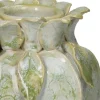 Kersten vaas aardewerk deco 11.5x10x15cm groen