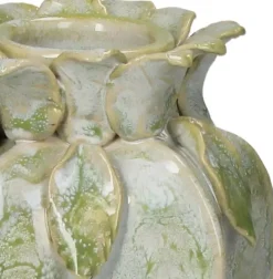 Kersten vaas aardewerk deco 11.5x10x15cm groen