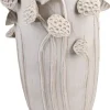Kersten vaas aardewerk lotus 27.5x25.5x35cm wit